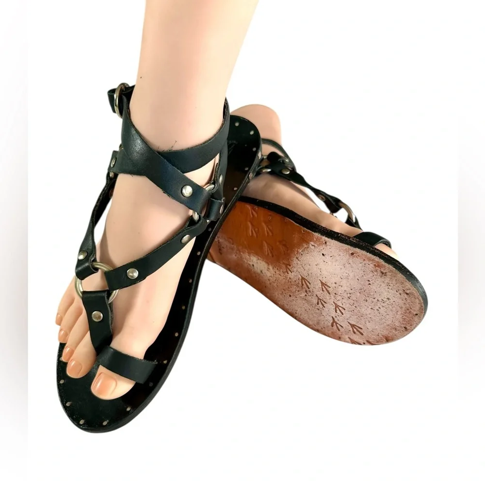 Beek Lark Ankle Strap Toe Ring Gladiator Sandals